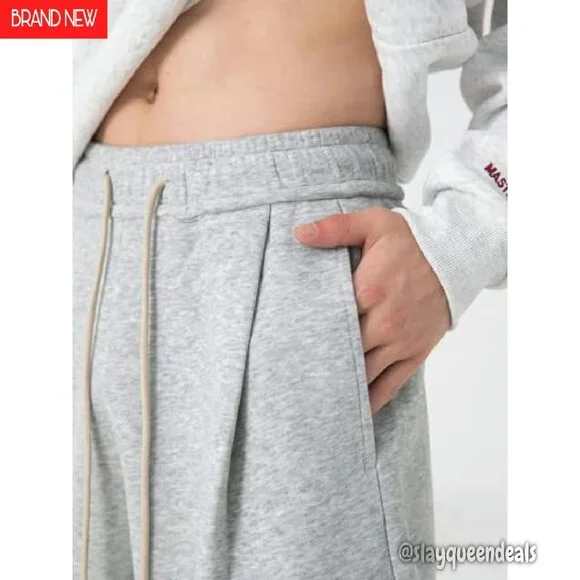Men's Baggy Sweatpants Wide Leg Loose Jogger Elastic Waist Drawstring